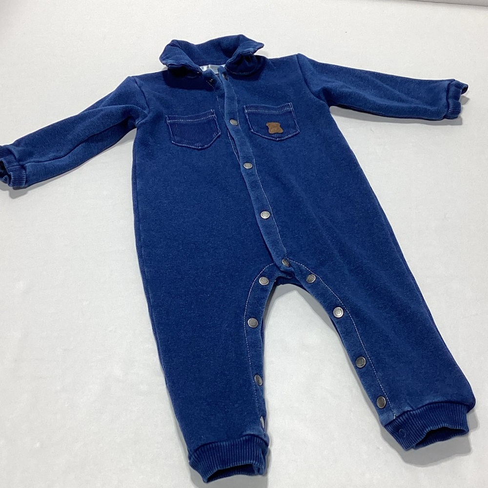 Mayoral Blue Jumpsuit with Snap Buttons 6-9 Months